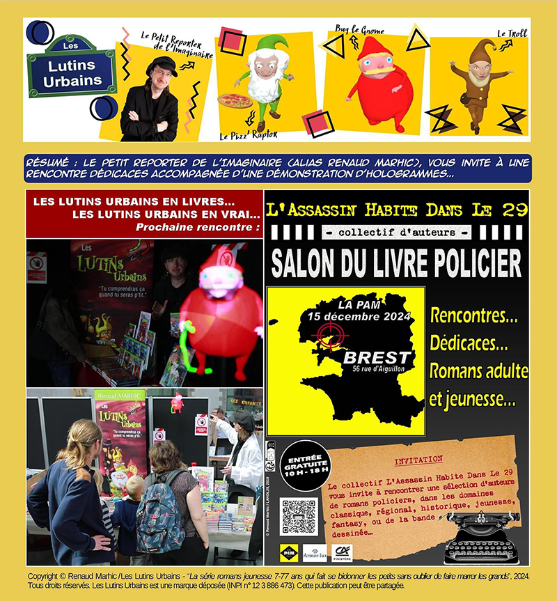 Les Lutins Urbains au Salon du Livre Policier de Brest 2024